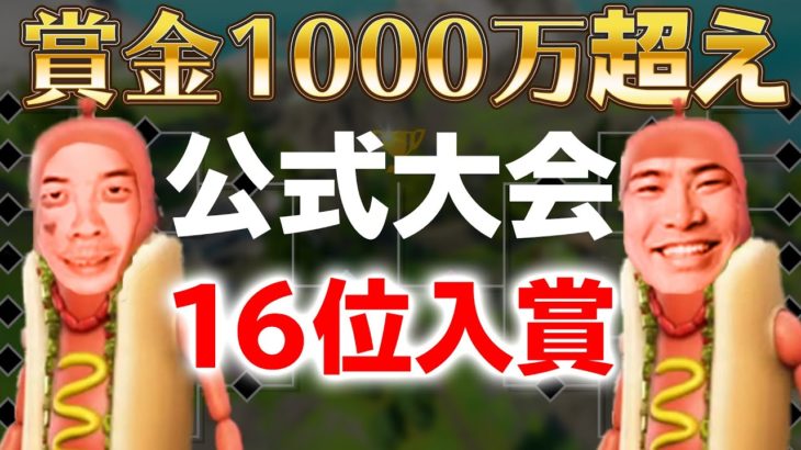 【フォートナイト】歓喜！賞金1000万超えの公式大会で16位になりました！