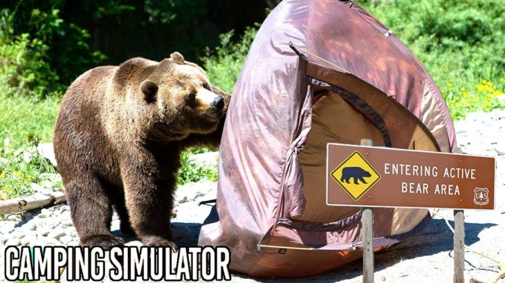 危険すぎる「クマに襲われるキャンプゲーム」で爆笑する男たち【 Camping Simulator 】