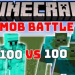 ミュータントゾンビ100vsダイヤモンドゴーレム100【Minecraft】#shorts