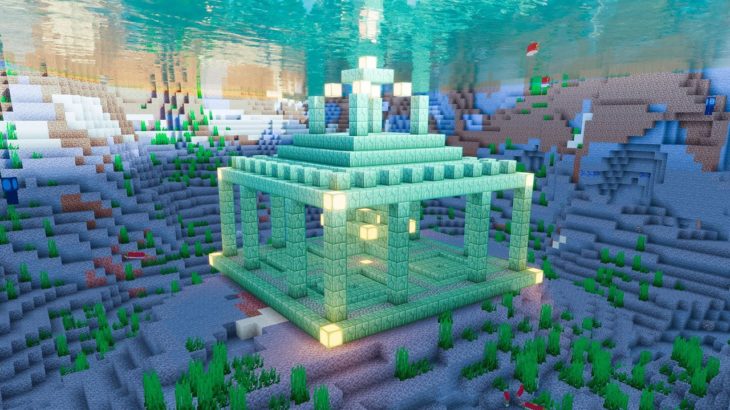 湖の中に海底神殿があらわれました PART137【マイクラ】