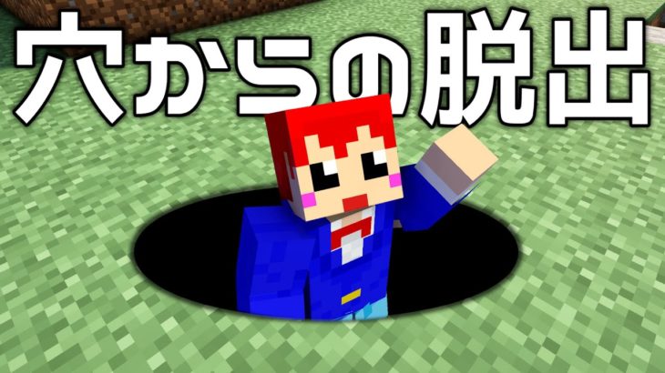 不思議な穴に落ちた【マイクラ脱出MAP/あかがみんクラフト/赤髪のとも】