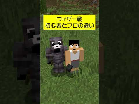 ウィザー戦 初心者とプロの違い【Minecraft】#shorts