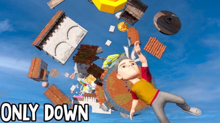 少年がひたすら下に降りていくだけの「 Only Up! 」パロディゲーム【 Only Down 】