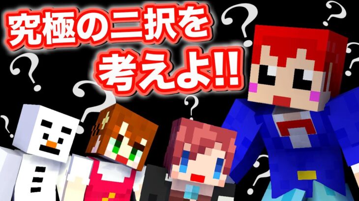 【マイクラ】あなたはどっち派!?アンケ結果をピッタリ半分にしろ!【あかがみん/赤髪のとも】