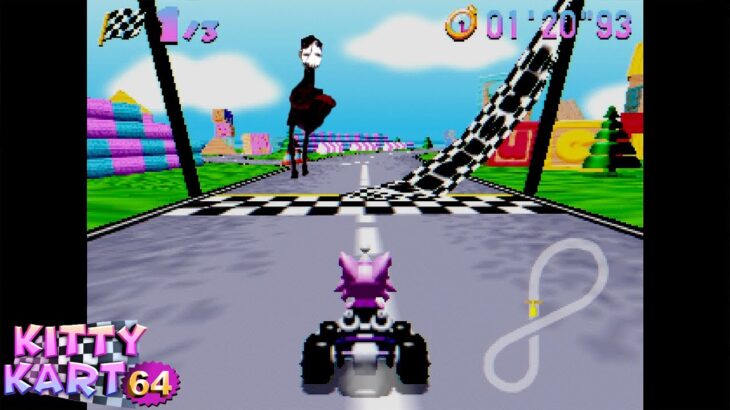 闇が深すぎる「マリ●カートの裏側に行ってしまうホラーゲーム」が怖い【KITTY KART 64】