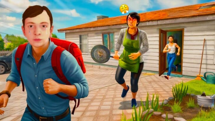 恐ろしいほど暴力的な両親によって監禁された少年が脱出を目指すゲーム【SchoolBoy Runaway】