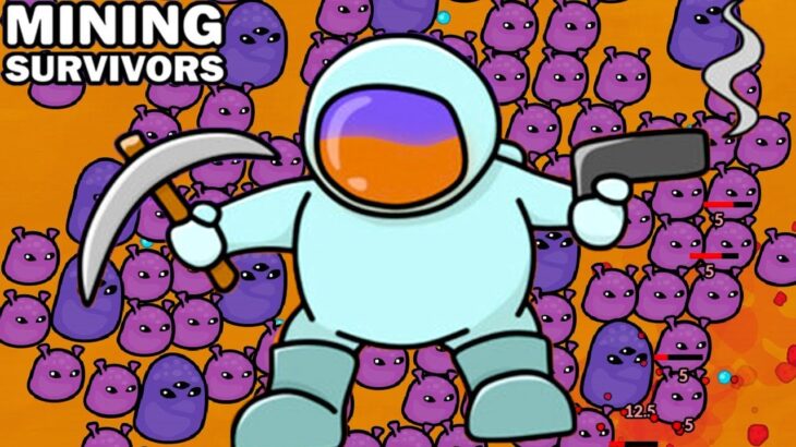 10万体の敵の群れを倒しながら火星の資源を採掘する神ゲー【Mining Survivors】